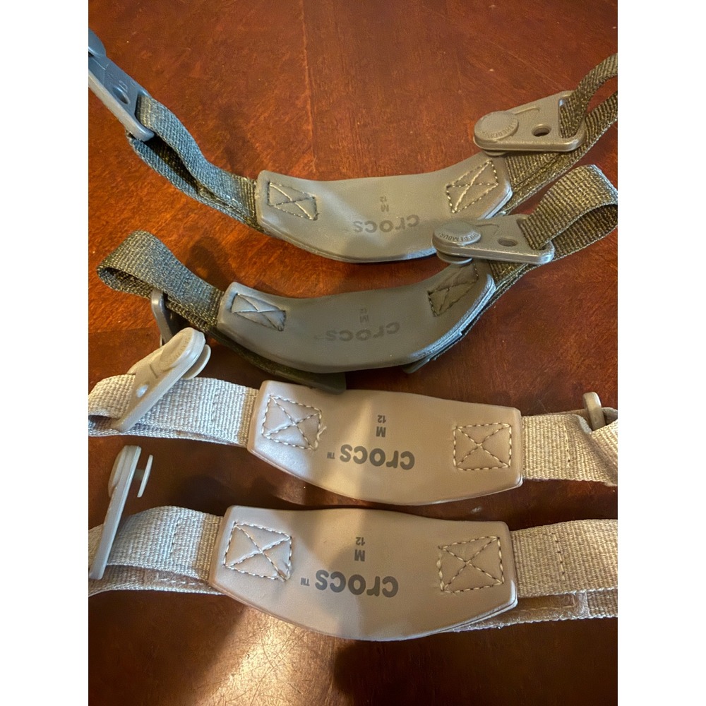 Crocs Salehe Bembury Pollex Clog Replacement Heel Straps M12 Olive Green Tan 2pk